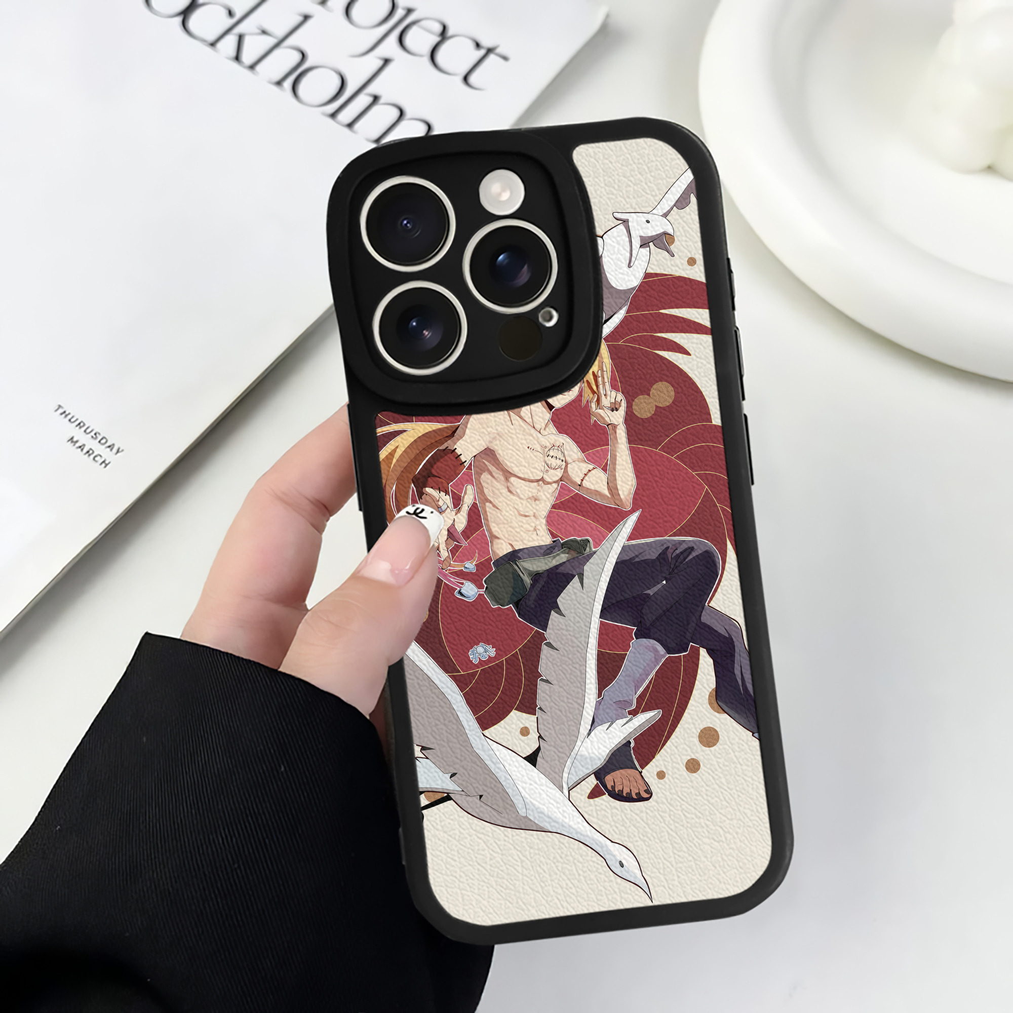 （画像用） NARUTO -ナルト- NARUTO -ナルト- 疾風伝 【iPhone 16シリーズ対応】シリコンスマホケース（レザー調） 材質：シリコン